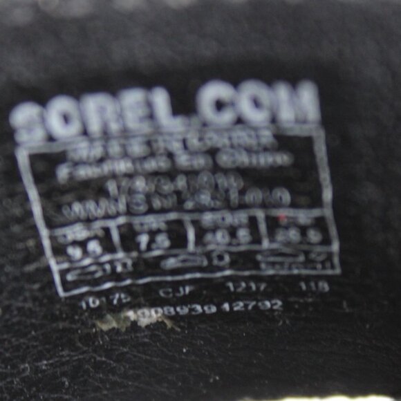 Sorel Women's Black Leather Joanie II Wedges Sandals Heels Size 9.5 - Picture 6 of 7